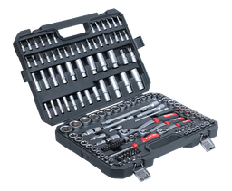 CONJUNTO DE DADOS 1/4", 3/8" Y 1/2 DE 154 PZAS